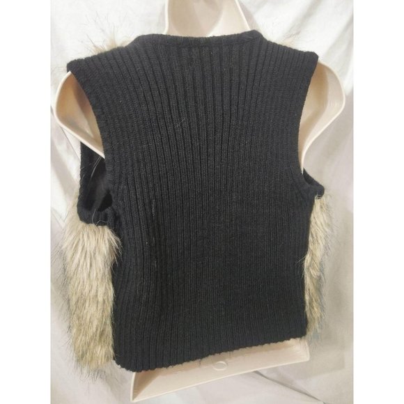 JJBasics Womens Faux Fur Vest Slim Fit - Picture 4 of 5